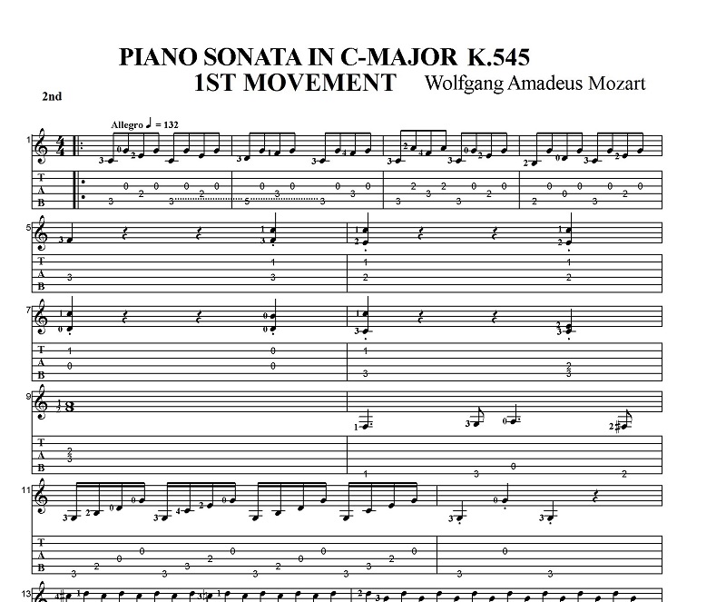 ���[�c�@���g�@�s�A�m�\�i�^�@�n�����@K.545�@���y�́@2nd